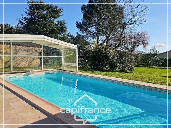 Maison familiale ou deux logements, Piscine couverte, 3 Garages, 1 atelier, Terrain clos