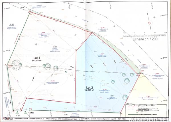 Terrain à vendre 1 293 m² Saint-Germain-Laprade