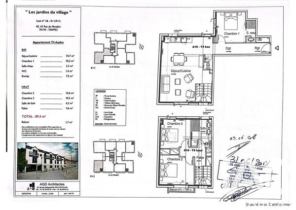 Appartement à vendre 4 pièces 90 m² Trappes