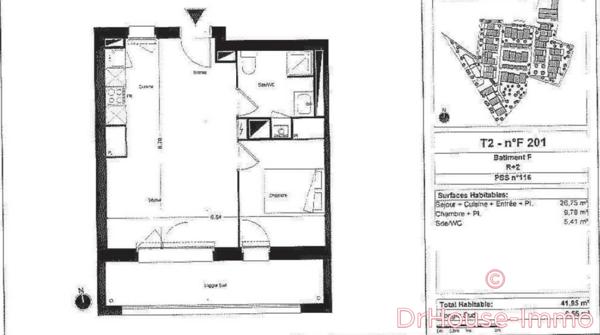 Appartement à vendre 2 pièces de 41 m²
