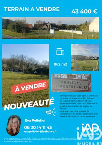 Terrain à vendre 862 m² Bruyères-et-Montbérault