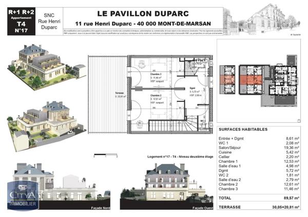 Vente appartement 4 pièces de 89.57m²