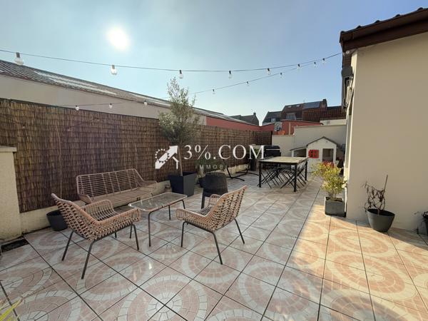 MAISON DE 140 M² AVEC 3 CH + 1 BUREAU + EXTÉRIEUR + PARKING Halluin (59250)