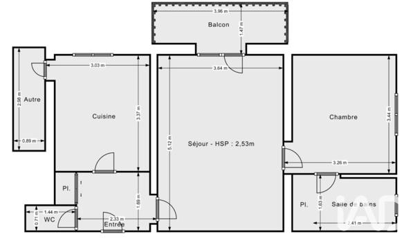 Appartement à vendre 2 pièces 45,9 m² Nantes