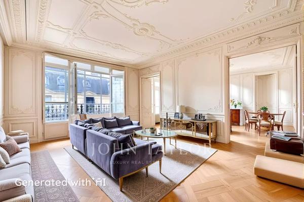 Appartement haussmannien, entouré de balcons, au 5e étage