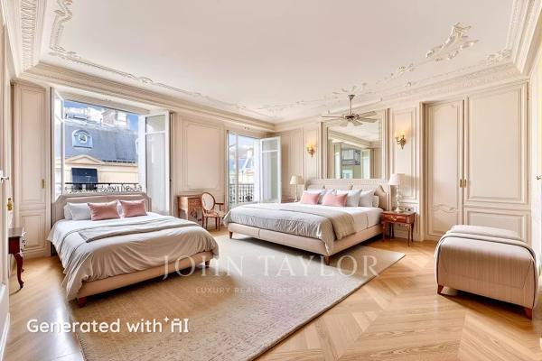 Appartement haussmannien, entouré de balcons, au 5e étage