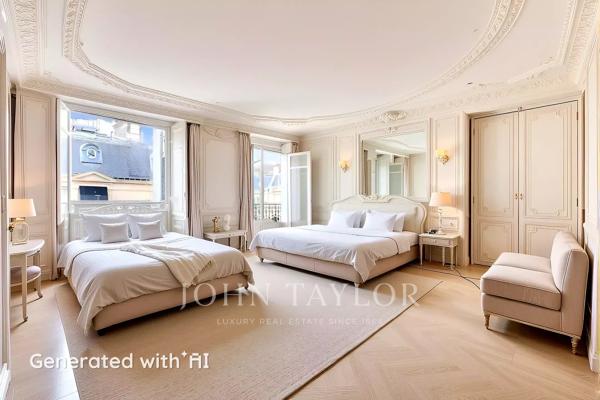 Appartement haussmannien, entouré de balcons, au 5e étage