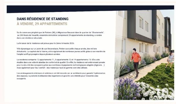 Appartement 3 pièces de 49 m² à Mignaloux-Beauvoir (86550)