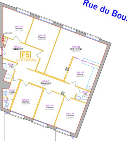 APPARTEMENT À VENDRE DE 6 PIÈCES DE 128,00 M²