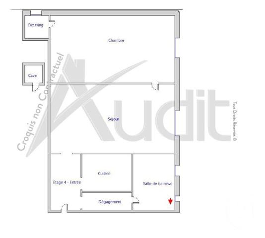 Appartement F2 à vendre  2 pièces - 34,80 m2 PARIS - 75017