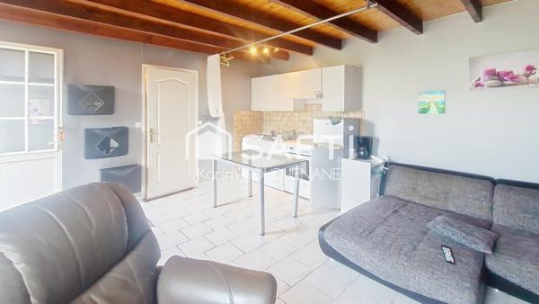 Maison de 70 m2, 2 chambres, sur 500 m2 de terrain...