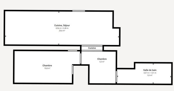 Appartement Valence 2 pièce(s) 44 m2