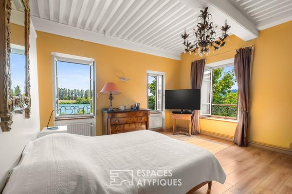 Maison en pierre de 280 m² avec jardin, vue Rhône -Condrieu