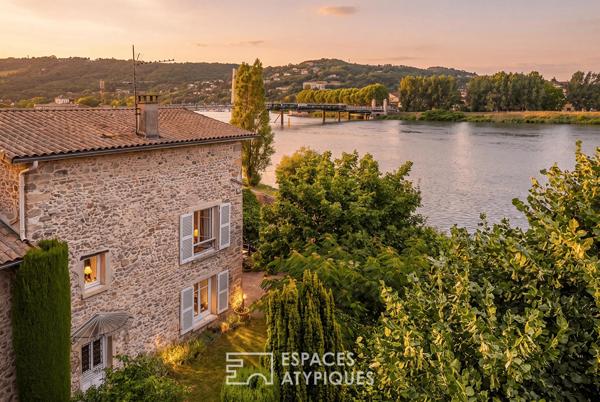 Maison en pierre de 280 m² avec jardin, vue Rhône -Condrieu