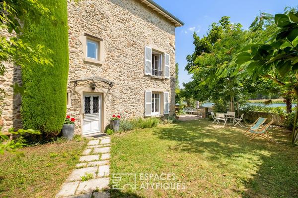 Maison en pierre de 280 m² avec jardin, vue Rhône -Condrieu
