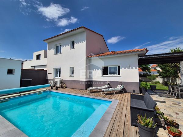 À vendre à Pollestres : Villa 3 faces - 3 chambres - Jardin - Piscine