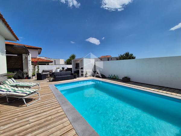 À vendre à Pollestres : Villa 3 faces - 3 chambres - Jardin - Piscine