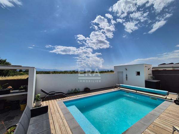 À vendre à Pollestres : Villa 3 faces - 3 chambres - Jardin - Piscine