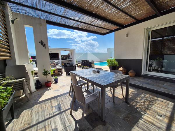 À vendre à Pollestres : Villa 3 faces - 3 chambres - Jardin - Piscine