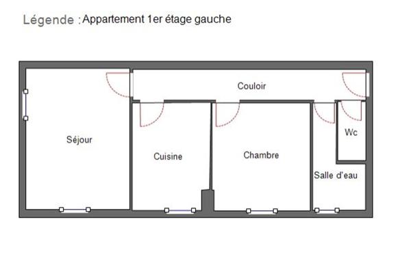 Appartement à louer    2 pièces • 41 m2 Saint-Étienne-du-Valdonnez