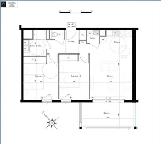 Appartement à vendre 3 pièces 63 m² Capbreton