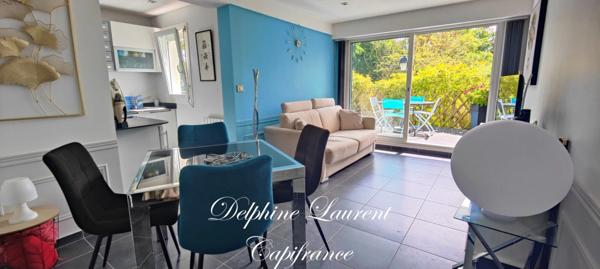 Très beau 2 pièces à vendre à Cabourg, proche plage en rez de jardin