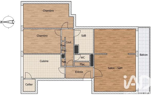 Appartement à vendre 4 pièces 75,66 m² Vélizy-Villacoublay