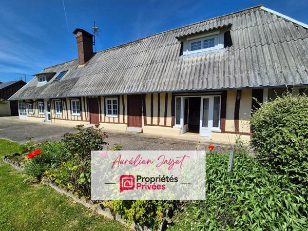 Beau potentiel -longère avec vie de plain pied - terrain de 2500m²