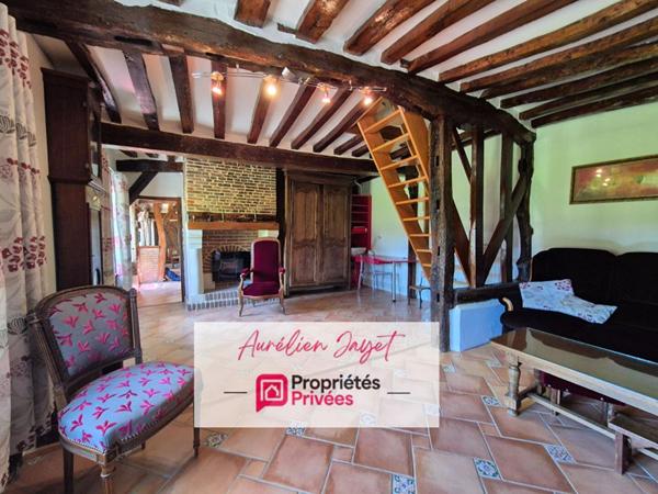 Beau potentiel -longère avec vie de plain pied - terrain de 2500m²