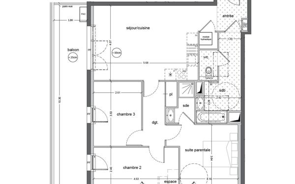 Appartement à vendre    4 pièces • 74,31 m2 Saint-Nazaire