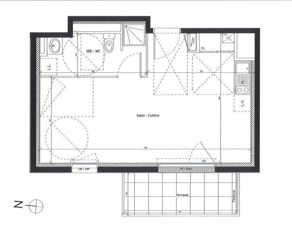 Appartement 1 pièce - 44300 Nantes -  ZA Hauts de Gesvre
