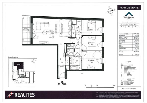 SAINT HERBLAIN BOURG T4, Saint herblain 44800