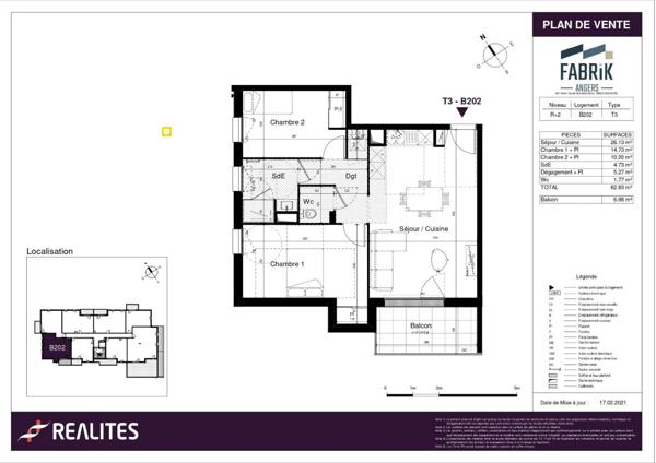 LOCATION_T3_QUARTIER DEUX CROIX _ FABRIK_B202, Angers 49000