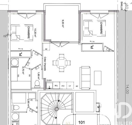 Appartement à vendre 3 pièces 53 m² Marseille 4