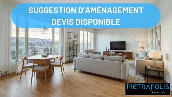 Proche Lyon 3 - T4 de 92m² avec balcon et garage