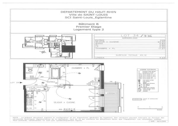 Idéal investisseur : f2 loué résidence moderne à saint-louis