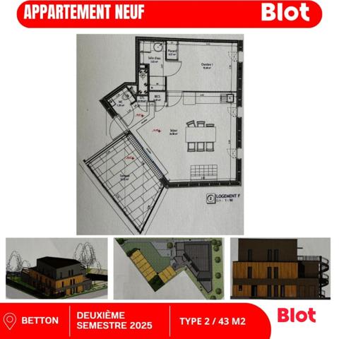 Appartement 2 pièce(s)