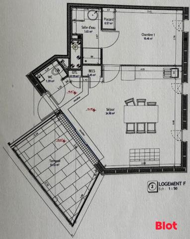 Appartement 2 pièce(s)