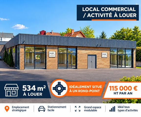 Local commercial 534 m² à louer – emplacement premium à Sélestat