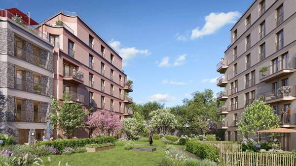 appartement neuf type T4 à vendre PANTIN (93), surface habitable 78,03 m2 + 2 balcons 10,65 m2