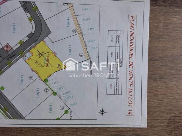 Terrain à vendre de 502m²