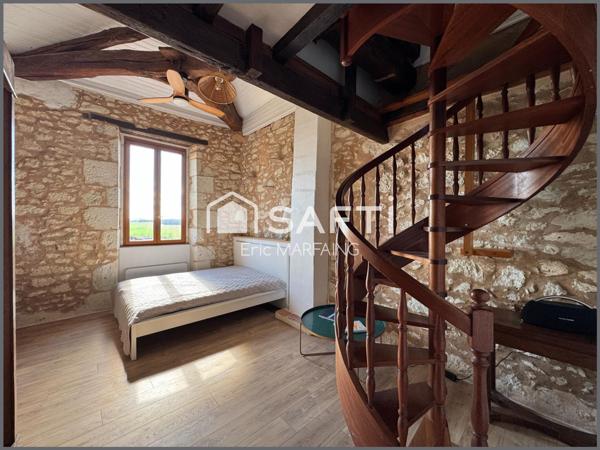 Maison pierre rénovée avec vue sur vallons gersois