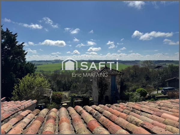 Maison pierre rénovée avec vue sur vallons gersois