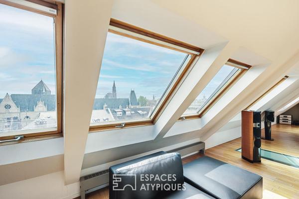 Duplex d’exception sous les toits avec vue Cathédrale