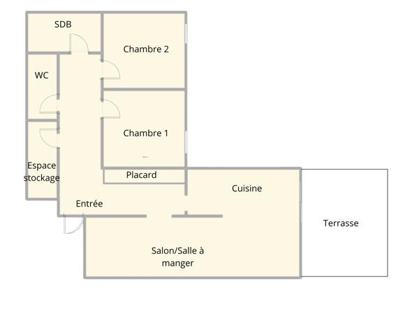 Appartement 3 pièces - 80 m²