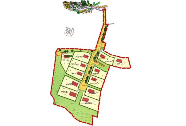 A Vendre Terrains à bâtir dans lotissement de douze lots à la campagne proche de Condom