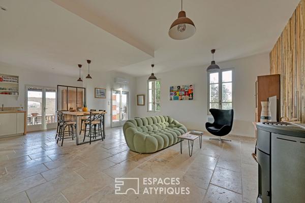 Appartement rénové et confidentiel au coeur d’un village proche d’Uzès