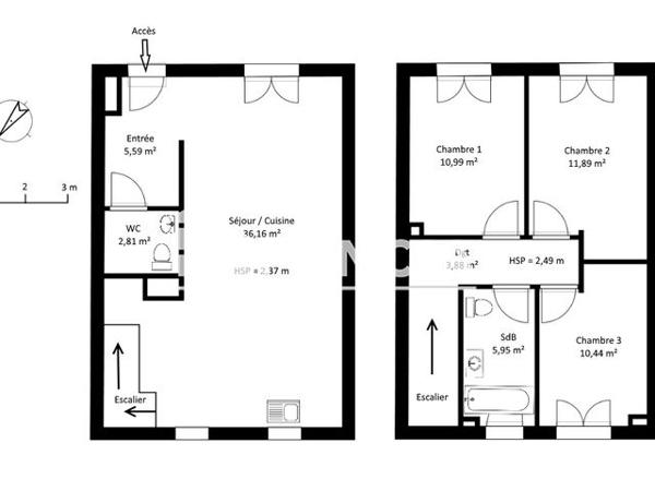 Location Maison 4 pièces 87.71 m² - 155 RUE DE BEAUPEYRAS Clermont-ferrand 63000