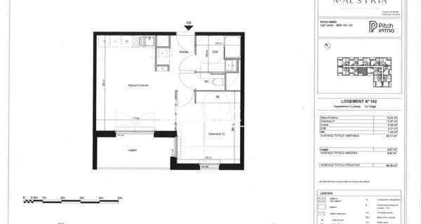 Location Appartement 2 pièces 42.11 m² - Portet-sur-garonne 31120
