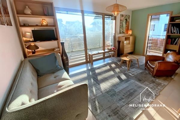 Appartement d'exception à vendre 4 pièces 86 m2 NEYDENS (74), Terrasse plein sud et vue jet d'eau coté chambres